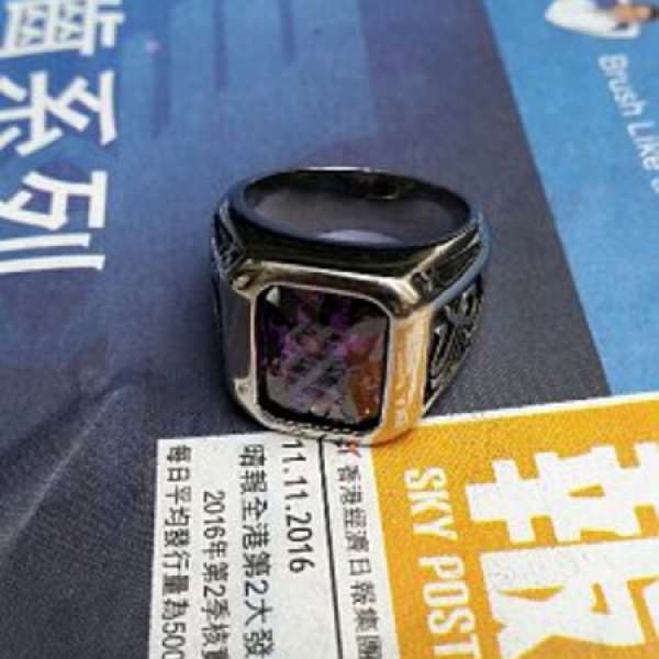 紫晶戒指一隻