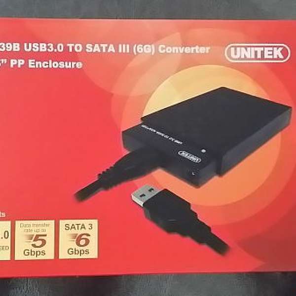 售 UNITEK 2.5吋 HDD / SSD / 硬碟 / 固態盤 USB3.0 轉換盒