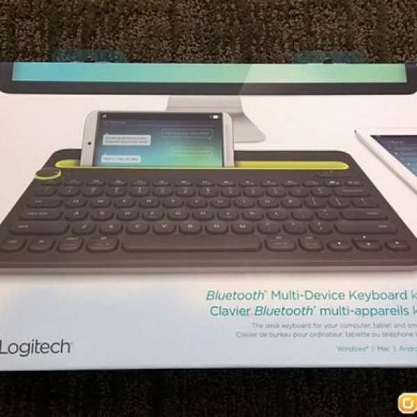 全新未開封行貨Logitech K480 無線藍牙鍵盤 (黑色)