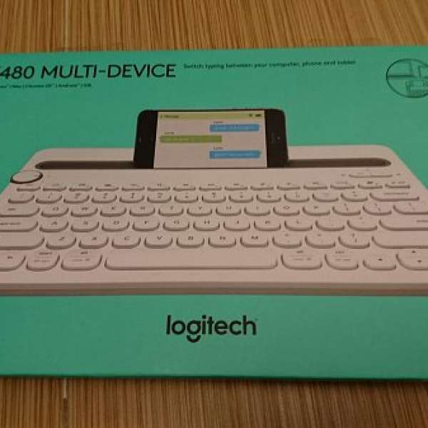全新 白色 Logitech K480 Multi-Device Keyboard 無線藍牙鍵盤