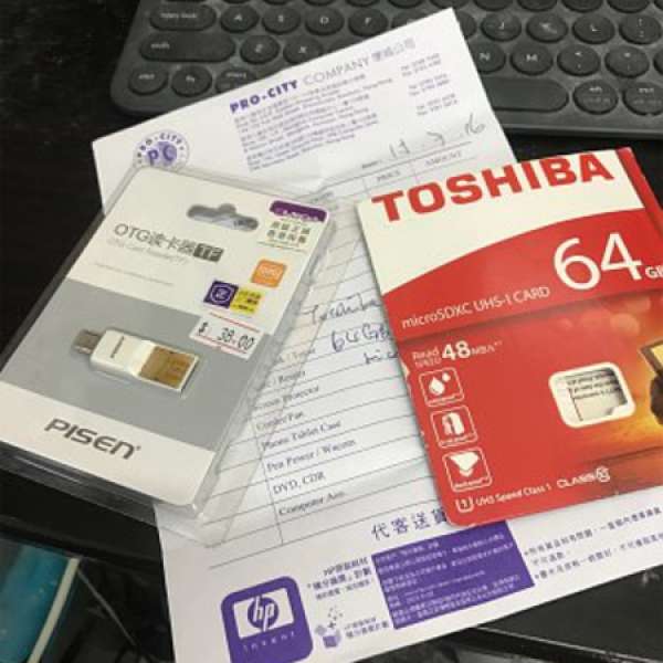 Toshiba 64MB Micro SD with OTG reader