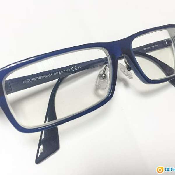 Emporio Armani 眼鏡框架 深藍色 彈弓臂