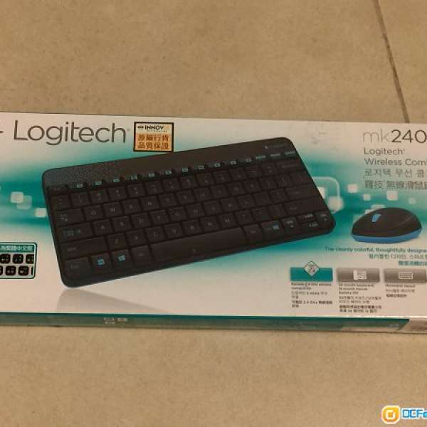 99%NEW 行貨Logitech Wireless Combo MK240 鍵盤和滑鼠