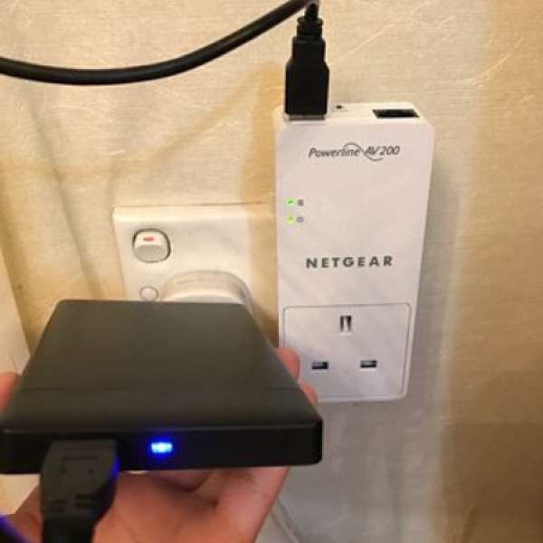 NETGEAR 200M HomePlug 帶有USB口-可接Printer or USB 移動硬碟
