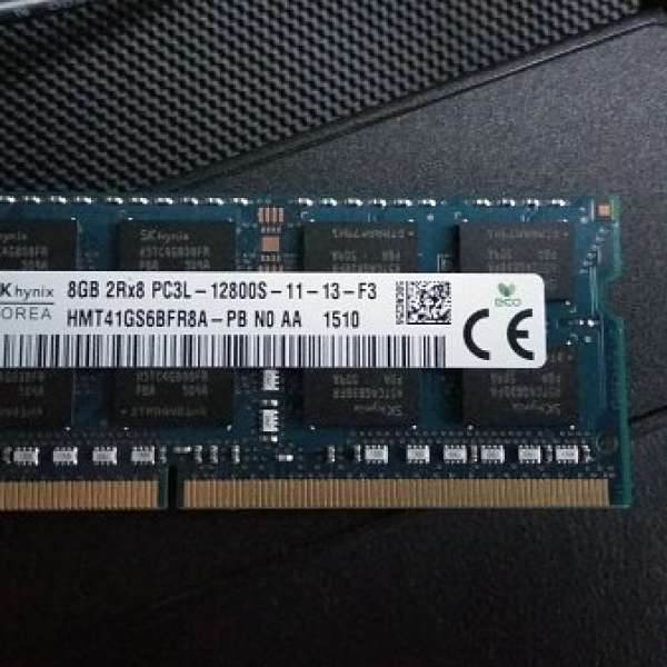 Hynix 8GB DDR3 PC3L 12800S 1600 SoDimm Laptop/Notebook Memory