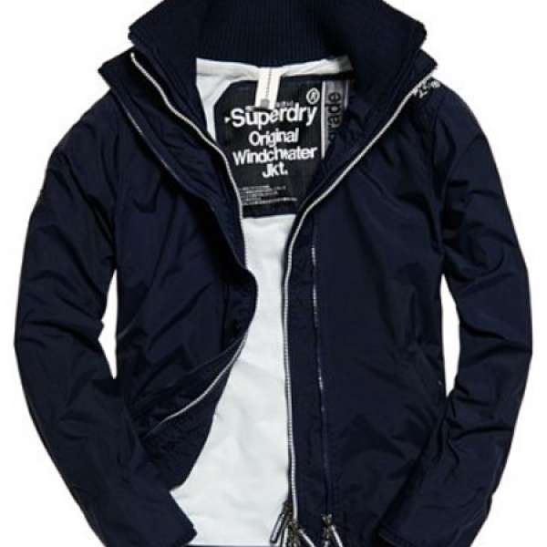 99%新superdry pop zip windcheater jacket 防風防水