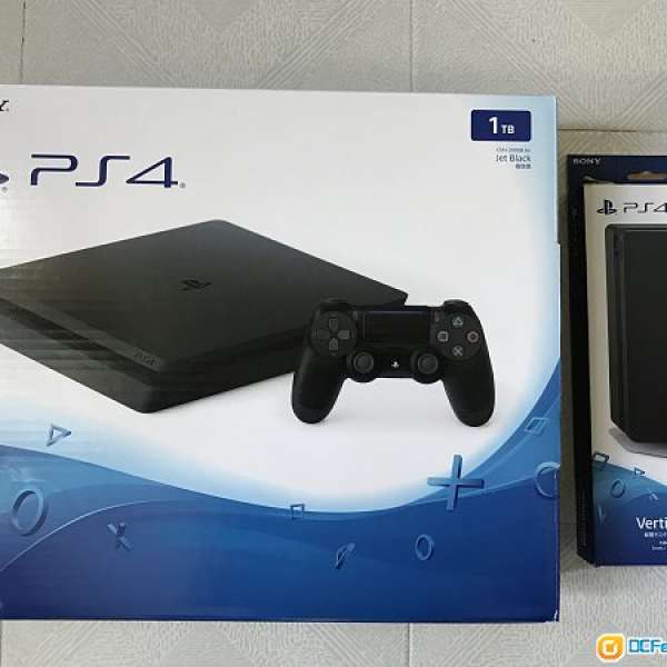 PS4 Slim  薄版1 TB 港行 齊配件 連單同盒 有保