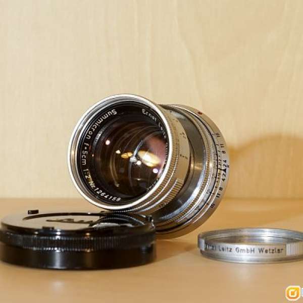 Leica Summicron 50mm f2 collapsible 連 Leica UV filter (M-mount)