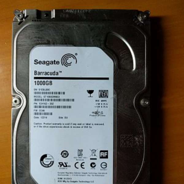 Seagate Barracuda 1000gb hard disk( 薄身)