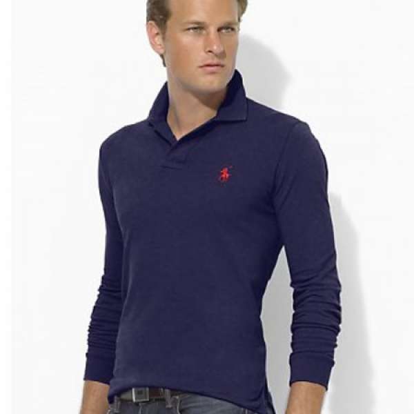 POLO Custom-Fit Long-Sleeved SIZE:L 100%NEW&REAL