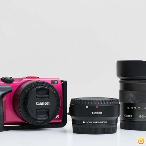 Canon EOS M2 + EF-M 22mm + EF-M 18-55 + EF Mount Adapter