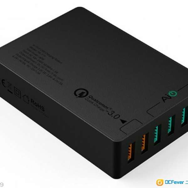 Aukey qc3.0 6口全新充電器