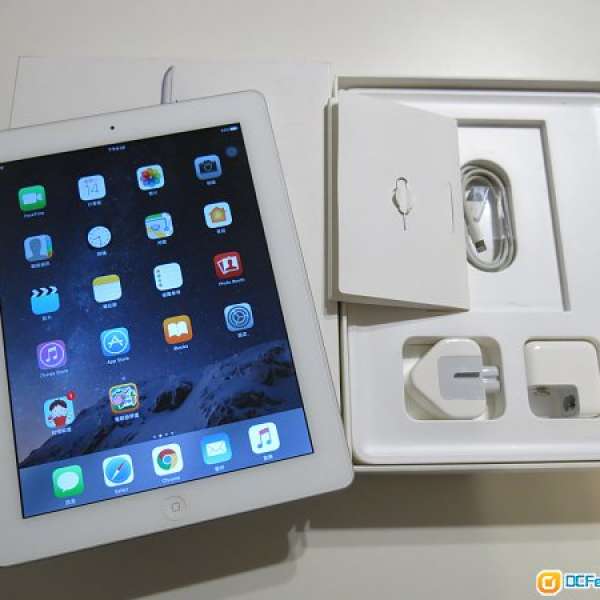 iPad 4 代 16GB Wi-Fi + Cellular ZP 有玻璃貼全盒裝 + (2) 張全新保護貼