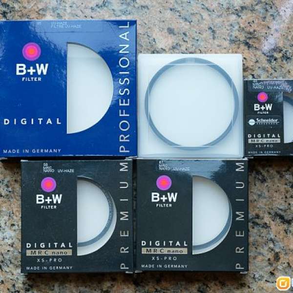 B+W XS-PRO MRC nano UV 67mm + 58mm + 46mm + 95mm + 77mm