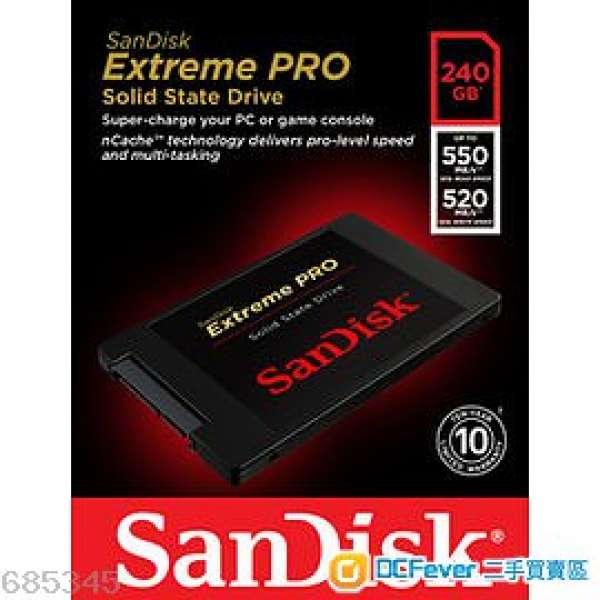 全新行貨未拆盒Sandisk Extreme Pro 240G SSD