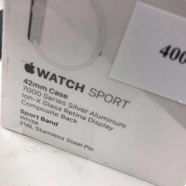 全新 原封 Apple Watch 42mm White Sport 第一代