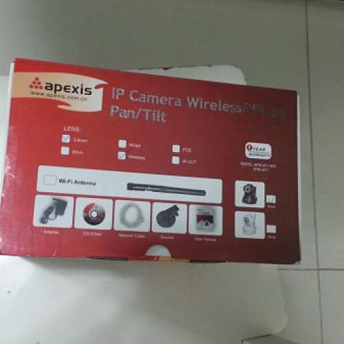 Apexis IP Camera wirless/wired pan/tilt (90% new Black)