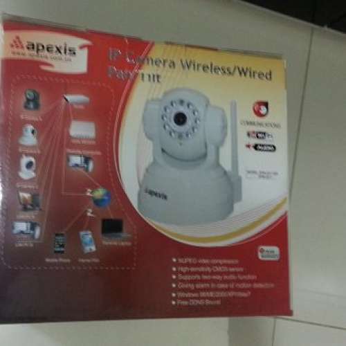 Apexis IP Camera wirless/wired pan/tilt (90% new Black)