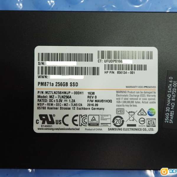 Samsung PM871A 256GB SSD