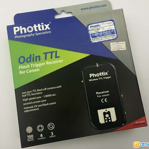Phottix Odin TTL Flash Trigger Receiver for CANON (新淨少用)