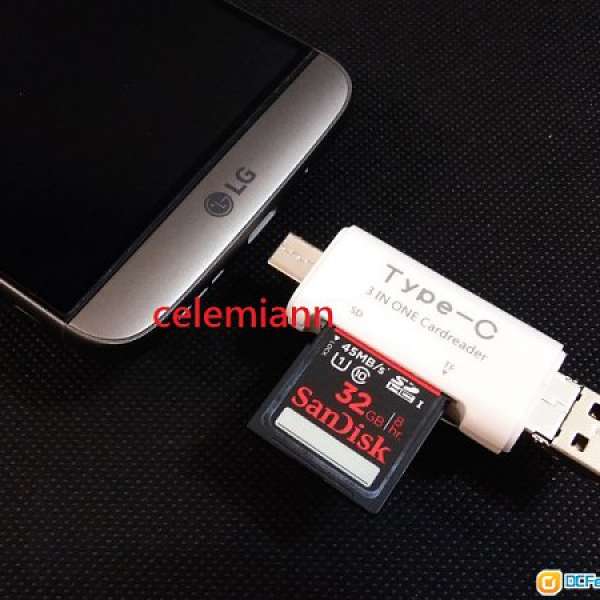 (旅行過相不求人) LG G5 V20 S7 相機 Micro USB Type C OTG USB 讀卡器 SD TF Reader