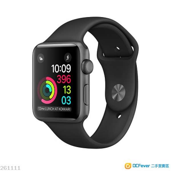 Apple Watch Series 2 Gray Aluminum Case with Black Sport Band 未開封 長盒