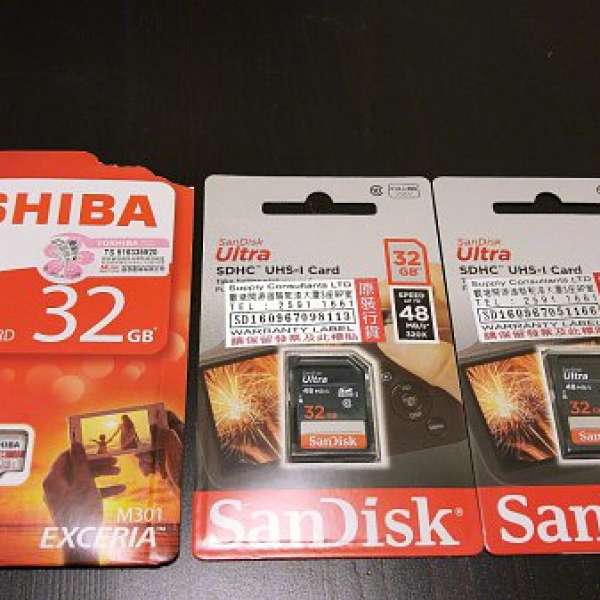 全新Sandisk Toshiba 原廠正貨Ultra 32Gb Class10  48MB/s SD Card