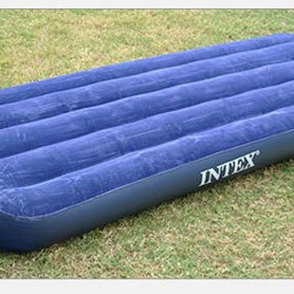 INTEX單人3呎植絨充氣床墊連INTEX充氣枕頭