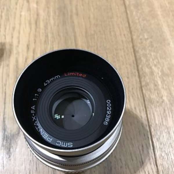 99% New Pentax FA43mmF1.9 Limited Silver