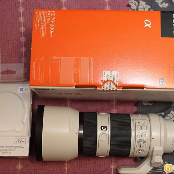 Sony FE 70-200mm F4 G OSS + 72mm Zeiss T* protector for Sony A7