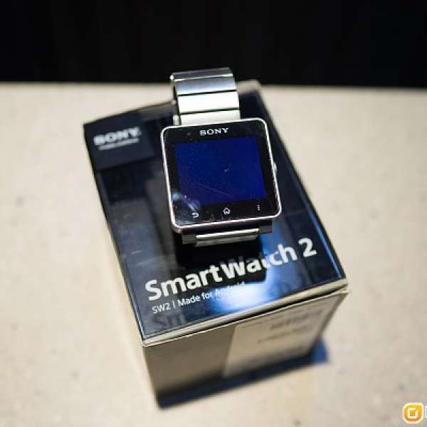 7-80%新Sony Smartwatch 2 SW2銀色鋼帶