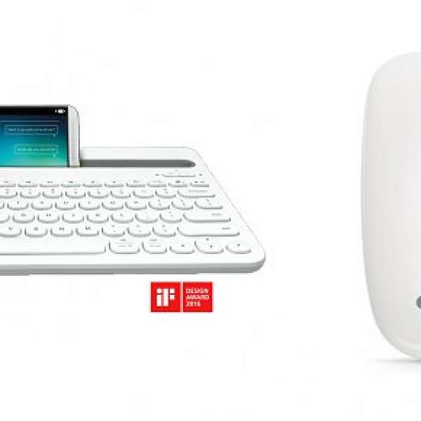 全新Logitech Bluetooth Keyboard+Mouse (MAC,禮物,手機,藍芽,IPHONE, ANDROID 可用)