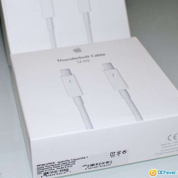 全新未開盒Apple 原廠 Thunderbolt Cable 2m (原價$288)