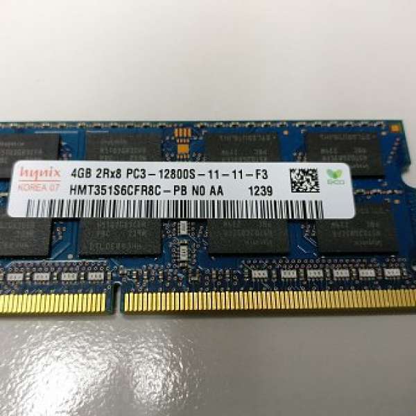 Hynix 4GB PC3-12800 DDR3 1600MHz Ram/記憶體 (4GB x 1)