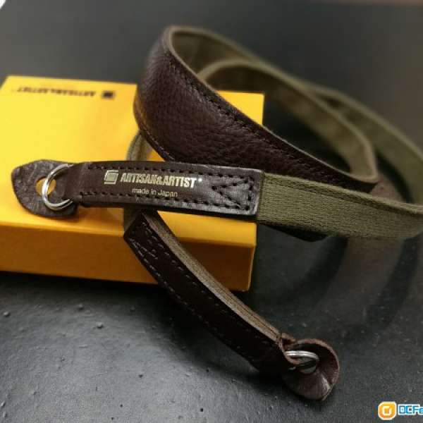 A&A half leather military style neck strap