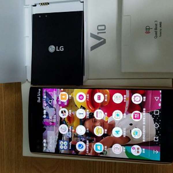 LG V10 H961AN 32gb sun mobile行貨雙卡黑金連原裝電池套裝