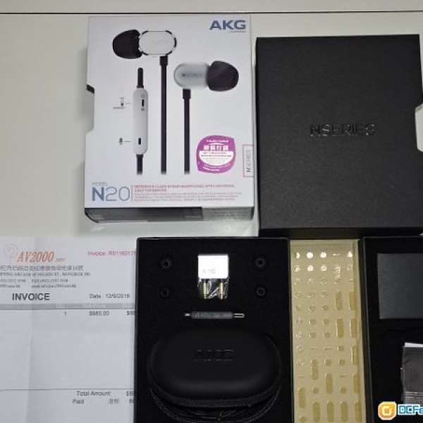 99%新 香港行貨 全套有盒 AKG N20 有單保至 17年9月 耳機 Earphone Headphone Andr...