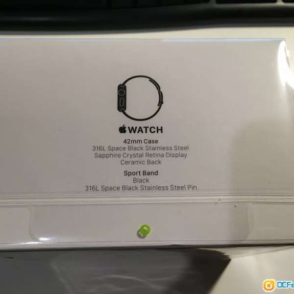 全新Apple Watch 42mm 太空黑不鏽鋼錶殼配黑色運動錶帶(抽獎禮物)