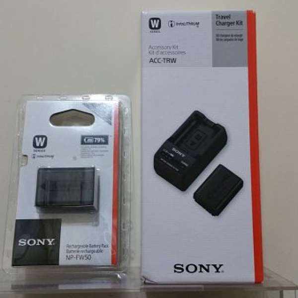 全新Sony 原廠電池加座充套裝ACCTRW A7系列 A5000 A5100 A6000
