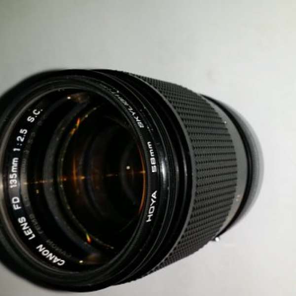 Canon FD 135mm f2.5 SC, 連Hoya filter