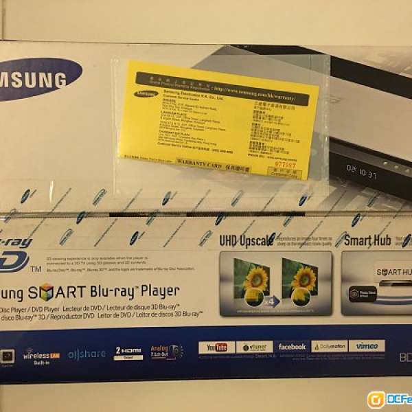 SAMSUNG 3D 藍光光碟 / DVD播放機 BD-F7500 (全新未開盒)