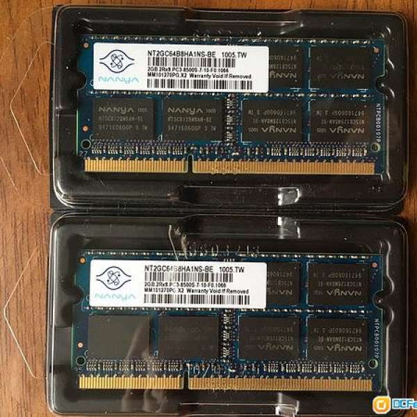 Nanya DDR3 1066 2GB 2條