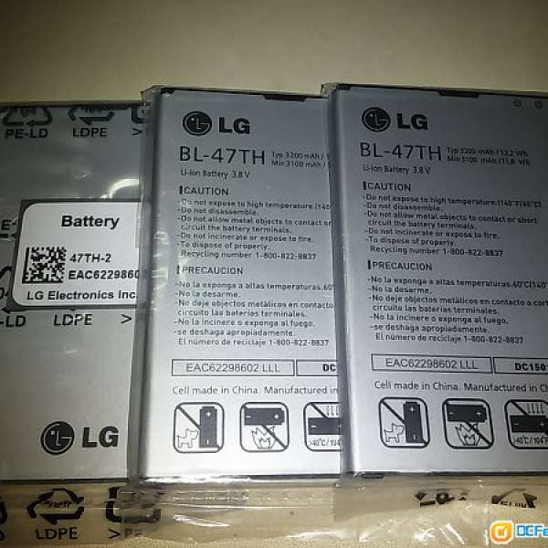 全新原廠美版電池 LG G pro2 D858/ F350 BL-47TH 3200mah 25件現貨
