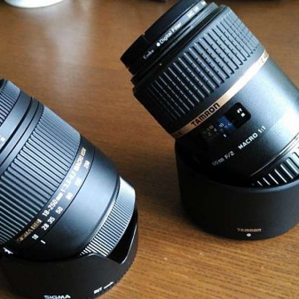 Sigma 18-250mm for Canon，  Tamron SP AF60mm for Canon