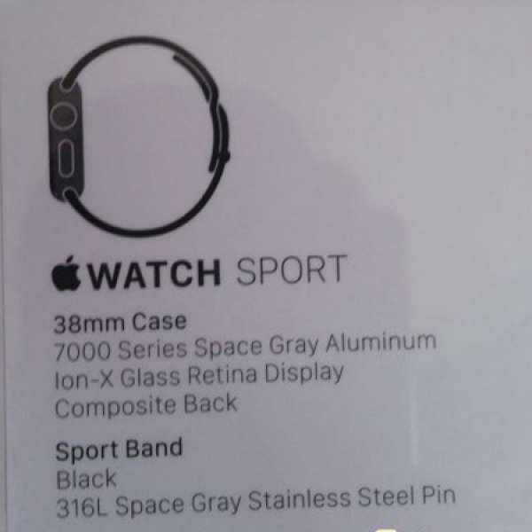 全新未開封 apple watch 38mm gray aluminium sport black