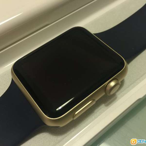 Apple watch iwatch Sport 42mm 新色 金色午夜藍色運動錶帶 港行有保