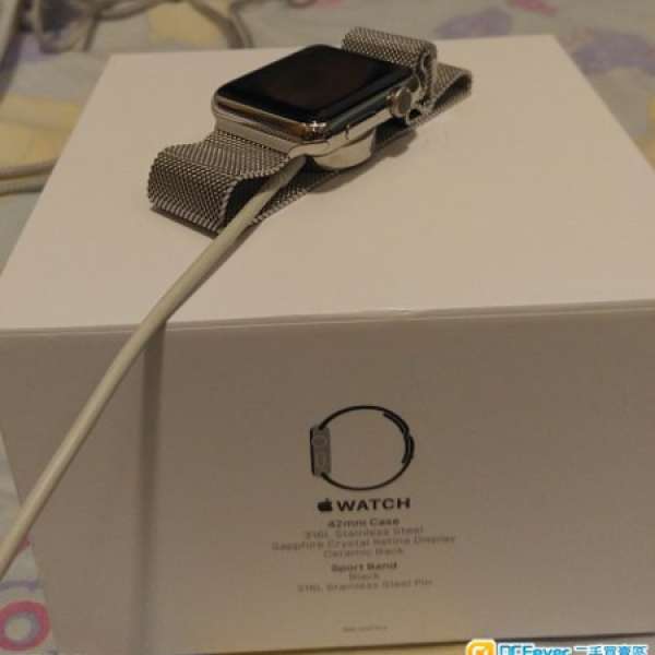 Apple Watch 42mm Stainless Steel 連 Apple 原裝鋼帶+ Apple care