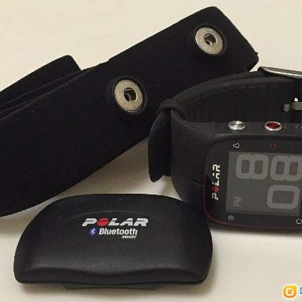 9成新 Polar M400 GPS 跑步腕錶 (連 H7 Bluetooth 心跳率帶)