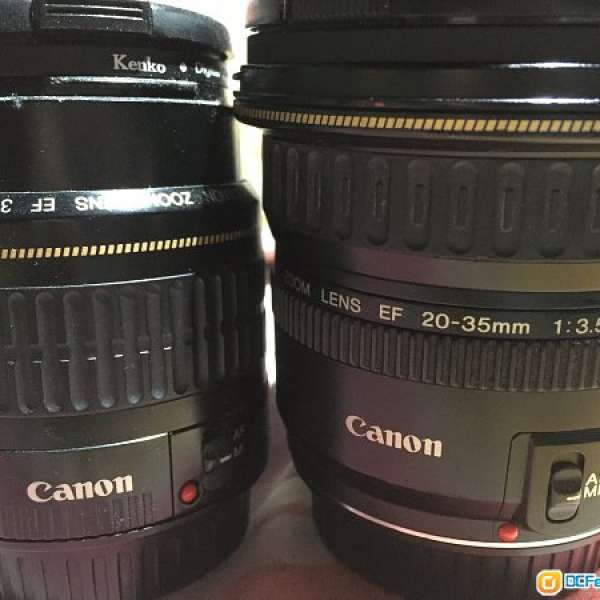 Canon EF 20-35mm f/3.5-4.5 and EF 35-80mm f/4-5.6