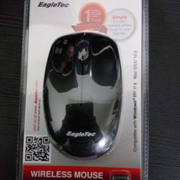 全新未開封 無線滑鼠 mouse 黑色 EAGLETEC